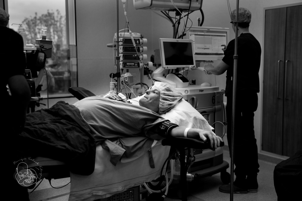 spanning bij mama op de operatietafel op ok 6 van het Diakonessenhuis in Utrecht